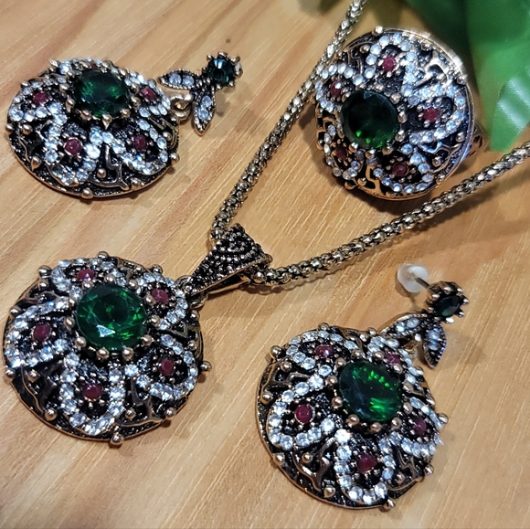 Turkish Vintage Style Jewelry Set forWomen,NEW,Size7,8,9,10,WeddingHandmadeGift - Picture 8 of 11
